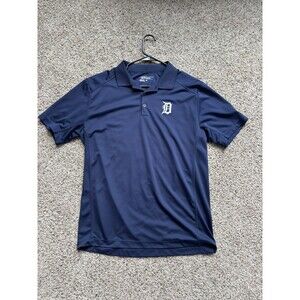Nike Detroit Tigers Dri-FIT Navy Men'sGolf Polo Shirt Size Large